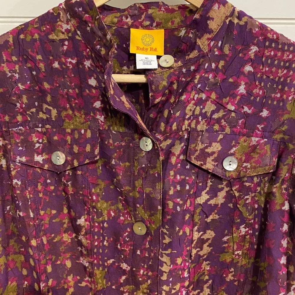 Ruby Rd Plum Jacket Size 10